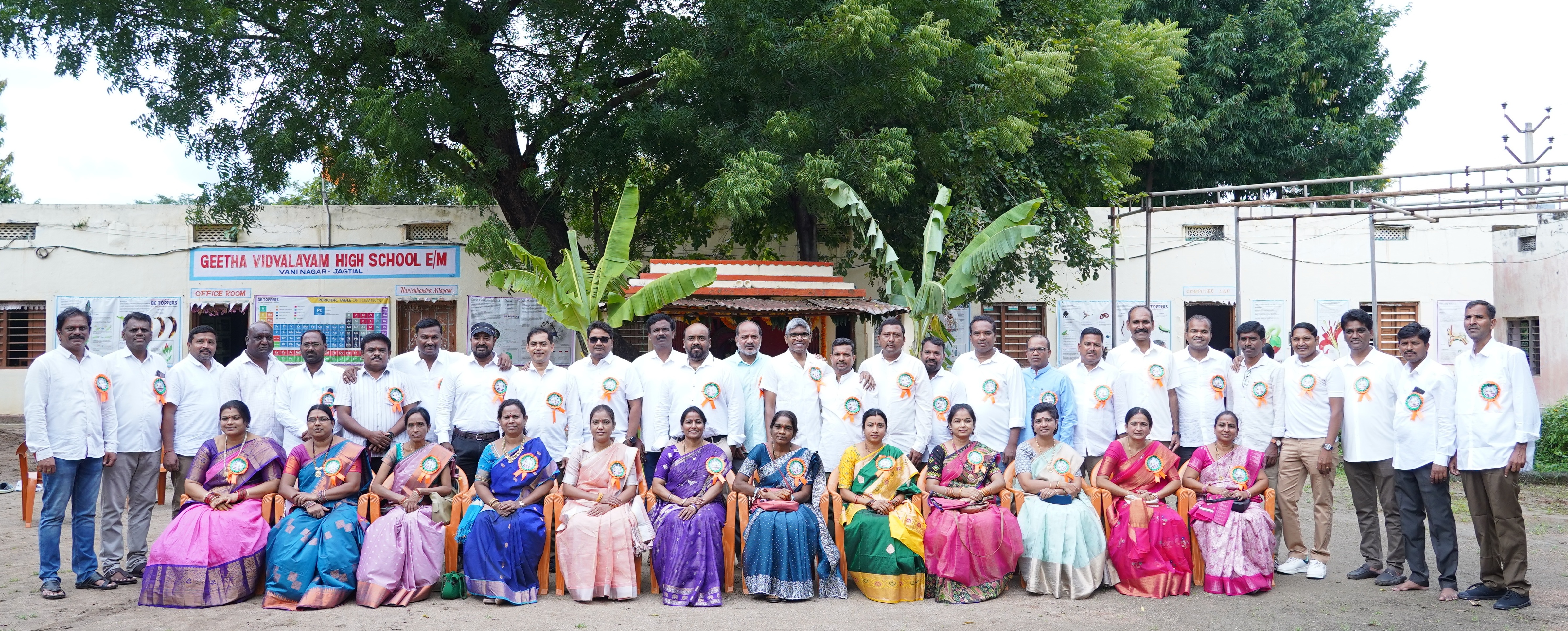 Classroom filled with happy students